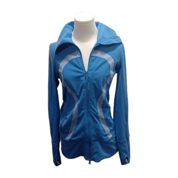 Lululemon define Blue Wee Stride Full Zip Women's Athletic Jacket Size 8 - Picture 2 of 10